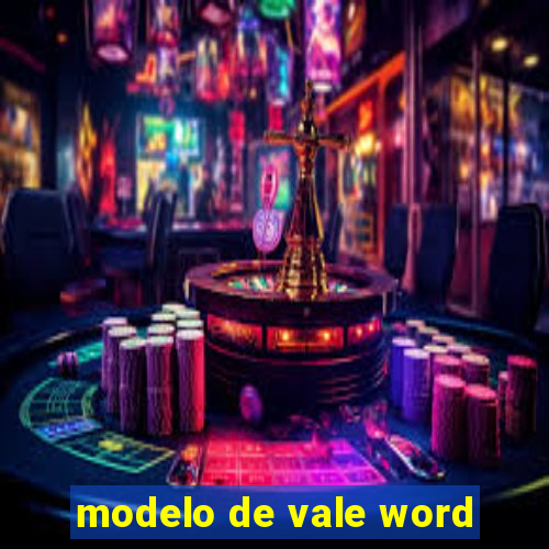 modelo de vale word